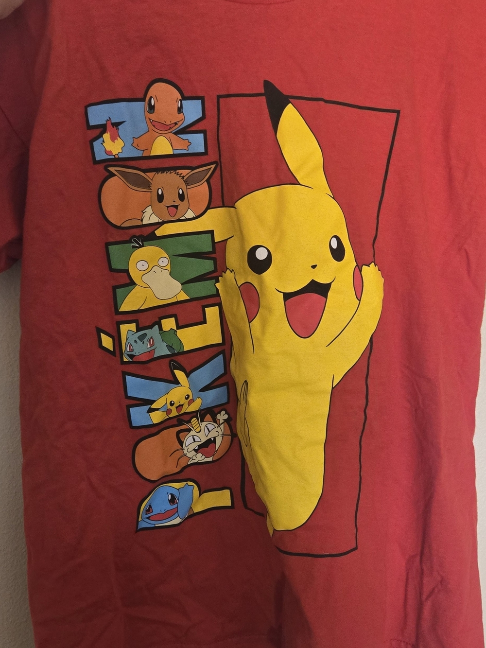 Pokemon Pikachu Red Kids XL Graphic T-Shirt